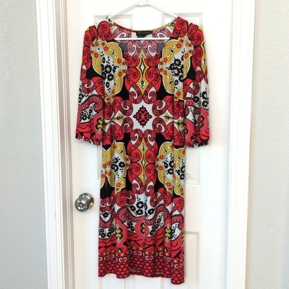 INC International Concepts Paisley Print Dress Size M